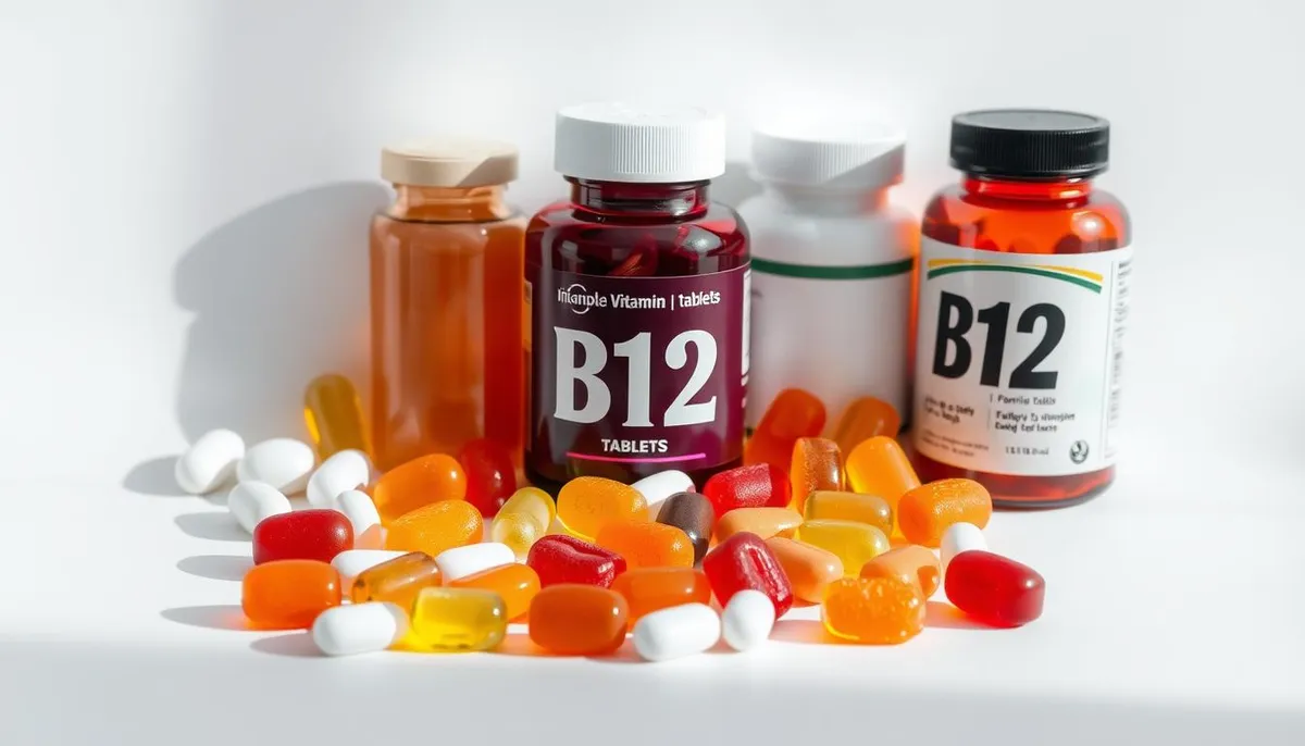 B12 supplement formats tablets softgels gummies