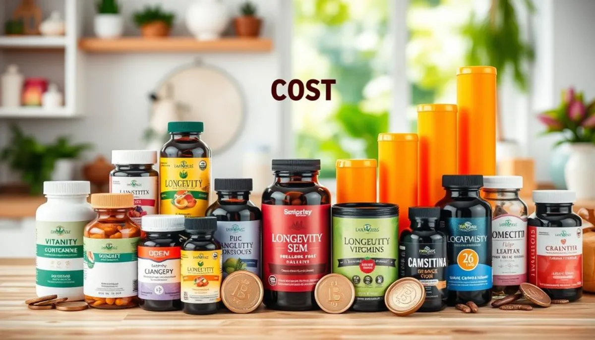 longevity vitamins cost comparison