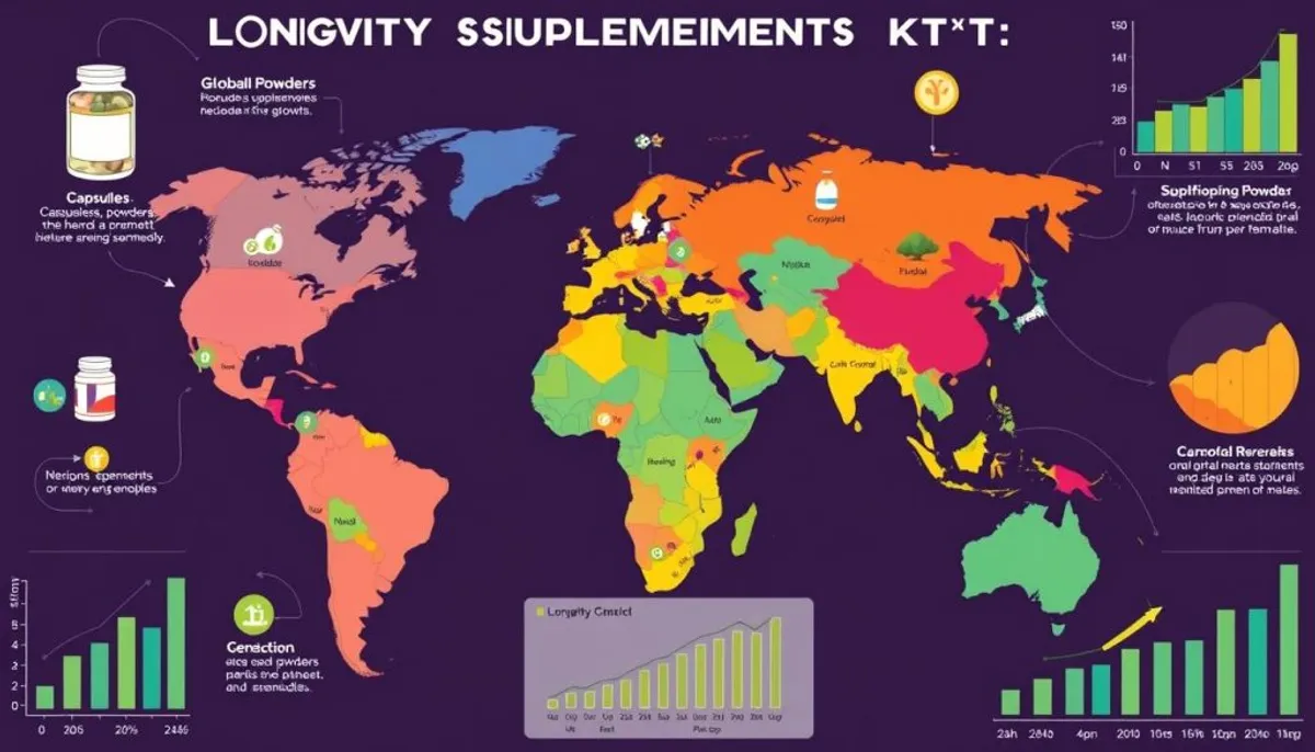 Regional market analysis of longevity supplements